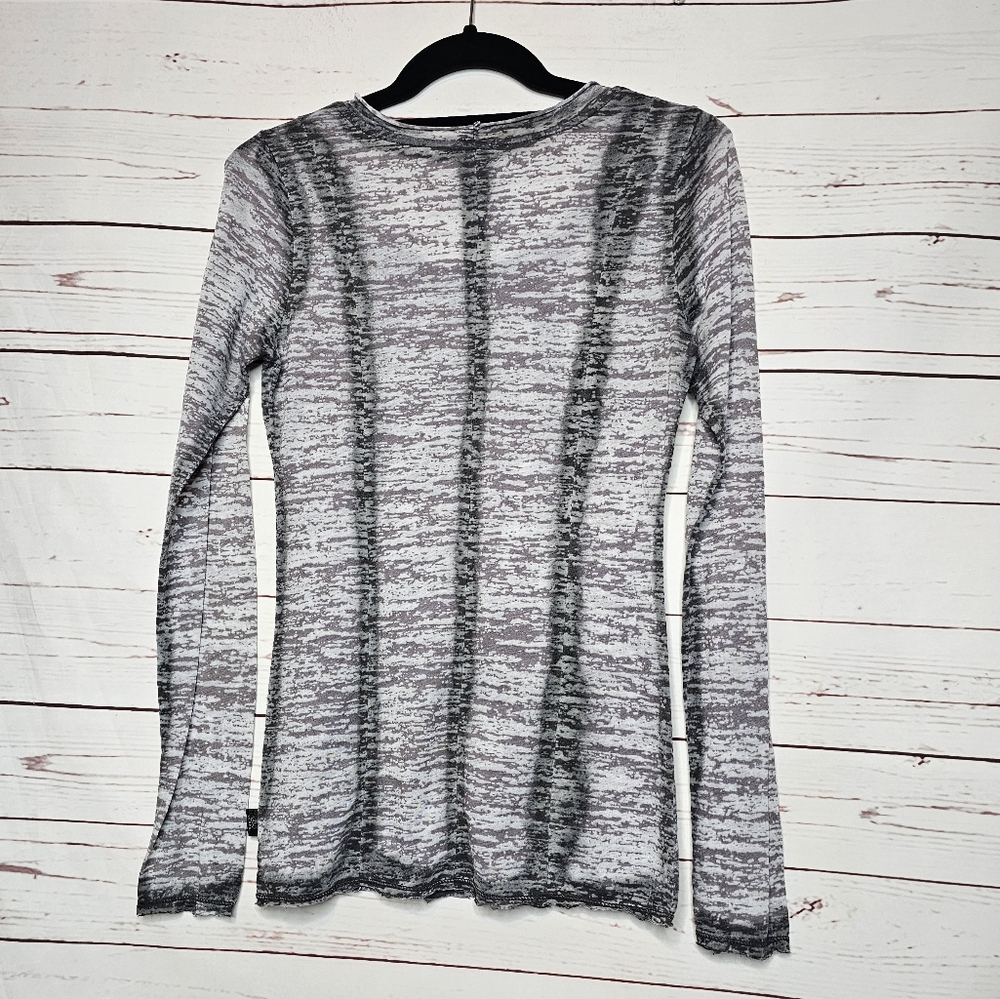 PrAna Gray Burnout Long Sleeve Tee - Picture 2 of 9